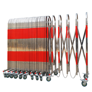 不锈钢伸缩围栏电力施工学校儿童安全护栏可移动式隔离收缩围挡门