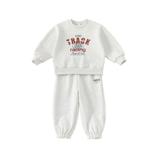 INSbobo童装2026春秋新款儿童套装休闲宝宝刺绣男女中大童两件套