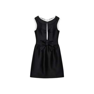 长型镂空无袖花边连衣裙26SS春夏