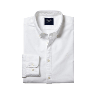 CHARLES TYRWHITT超修身版型白色简约纯色休闲衬衣牛津纺衬衫男