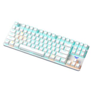 狼蛛F3587热插拔机械键盘等高线侧刻青茶轴电竞游戏电脑办公专用