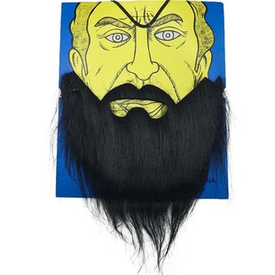 舞会道具成人搞怪假胡络腮胡子黑色大胡子男士搞笑胡子绒布胡子