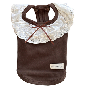 秋日茶会～宠物衣服秋款比熊博美背心猫咪泰迪秋装纯棉小型犬衣服