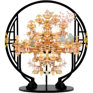 拼酷桃花坞3D立体拼图手工diy高难度金属模型拼装玩具送女友摆件