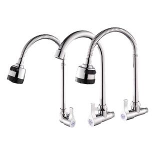 万向单冷水头洗菜盆渭毅304水龙头厨房入墙式水龙衣头洗池龙