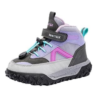 天美意女童运动鞋2025冬季新款儿童高帮加绒棉鞋大童二棉加厚鞋子