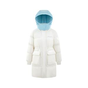 波司登奥莱冬女轻暖环保厚羽绒服宽松可爱脱卸帽多巴胺外套撞色款