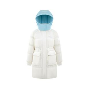 波司登奥莱冬女轻暖环保厚羽绒服宽松可爱脱卸帽多巴胺外套撞色款