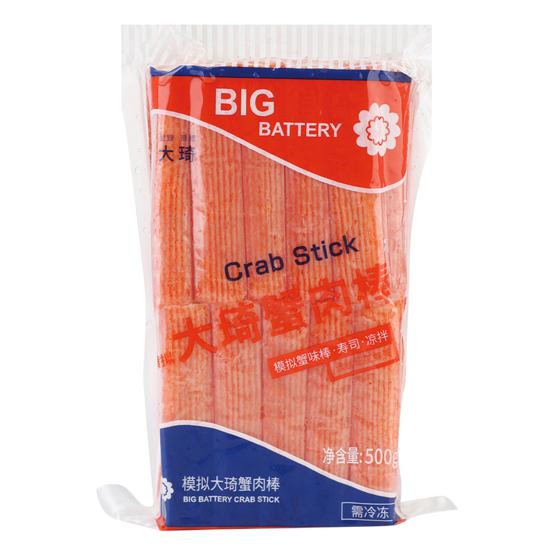 [整箱]大琦手撕蟹柳500g*20 日式模拟蟹足寿司食材即食蟹肉棒商用