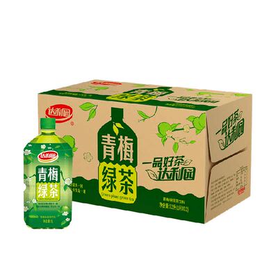达利园青梅绿茶清爽1L+12瓶