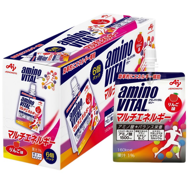 日本代购amino vital 运动氨基酸维生素能量胶果冻马拉松跑步游泳