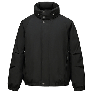 鸭鸭羽绒服男2025年冬季新款休闲加厚短款保暖飞行夹克羽绒外套