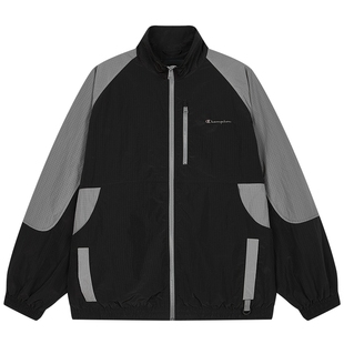 Champion冠军外套男25秋季新款女夹克拼色插肩袖情侣复古潮运动风