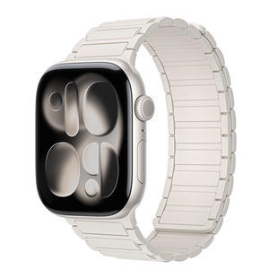 适用苹果手表表带磁吸applewatch表带s11硅胶iwatch表带男女生se3运动s10代9/8/7/6专用高级ultra3腕带46mm45