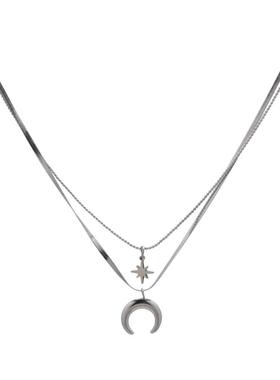 kansai新款月亮八星饰品扁蛇链