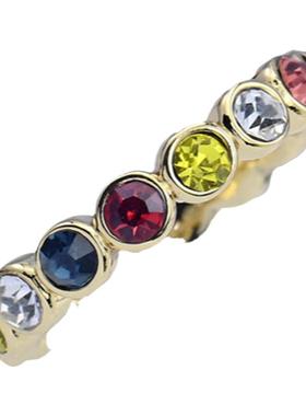 轻奢百搭新款炫彩戒指指环现货