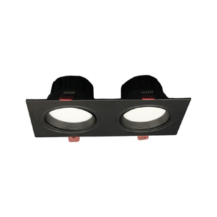 双头筒灯led嵌入式白色客厅无主灯照明吊顶开孔10CM*20公分斗胆灯