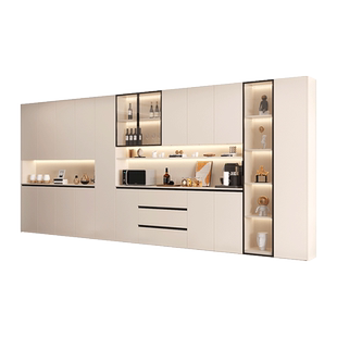 轻奢定制鞋柜餐边柜一体靠墙储物柜客厅酒柜隔断柜简约现代玄关柜