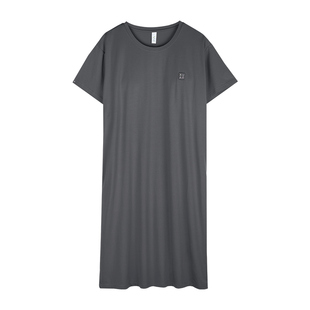 轩靓睡裙女夏季薄款莫代尔棉短袖长裙夏天睡衣凉感显白大码连衣裙