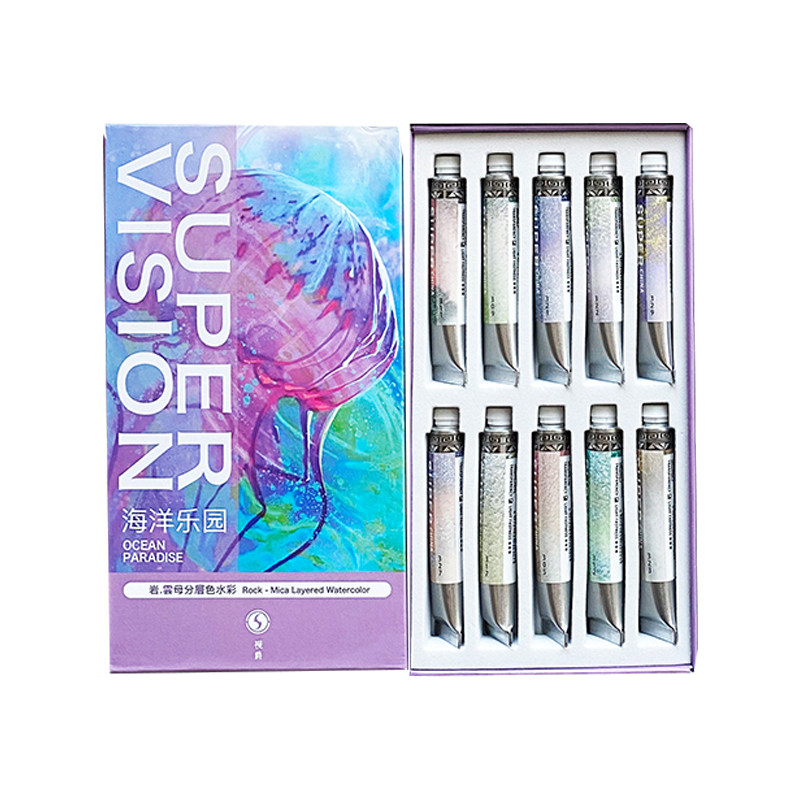 珠光变色水彩颜料视爵