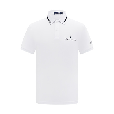 [速干]Navigare意大利小帆船白色保罗polo衫男短袖薄款运动T恤
