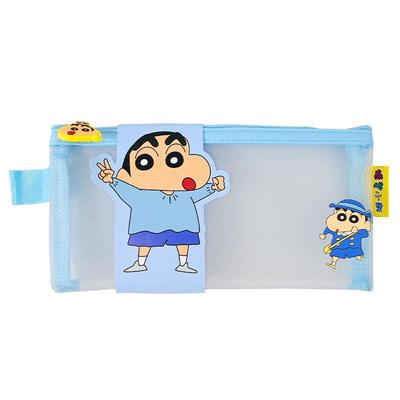 蜡笔小新网纱笔袋透明大容量高颜值女孩款2025新款笔盒学生用男孩幼儿园女童铅笔袋小学生一年级多功能文具盒