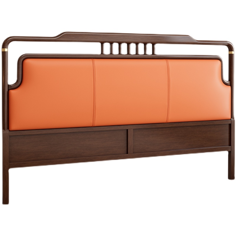 新款现代新中式床头板软包全实木靠背板创意轻奢床头板单买床头