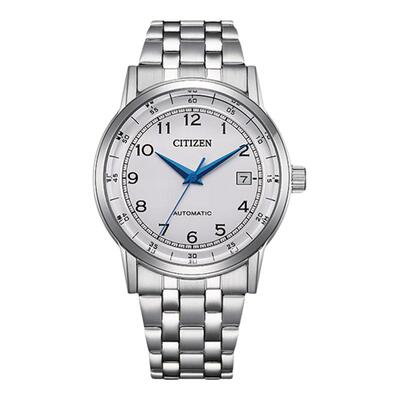 西铁城自动机械机芯钢带皮带男表