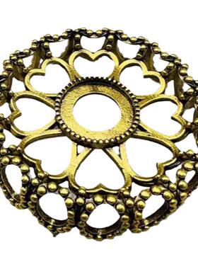 合金花团水晶球座底托