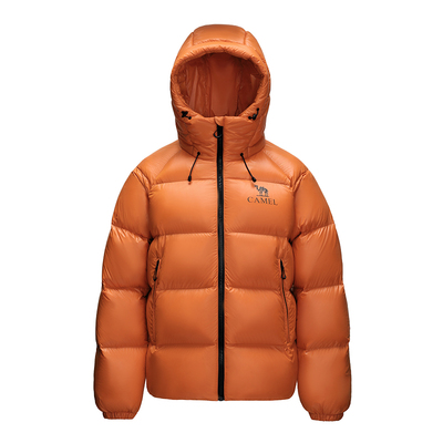 骆驼黑钻5PRO羽绒服女装短款2025冬季新款连帽羽绒外套面包服男