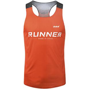 Sanken团队定制新款运动跑步马拉松速干轻量化印花拼接训练男背心