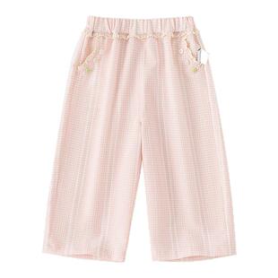 INSbobo女童裤子女宝休闲裤夏季新款儿童夏装女孩直筒裤初夏穿搭