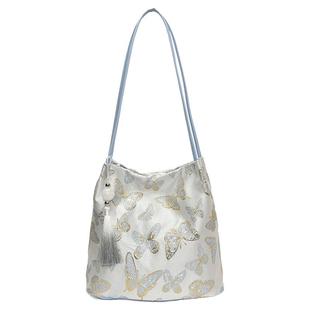 新中式国风包包女大容量水桶包女式2025新款潮流行时尚通勤单肩包