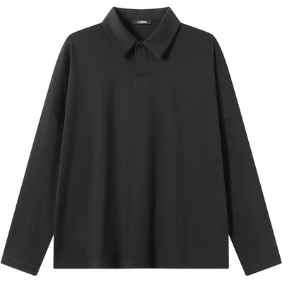 LEZORA液氨匹马棉宽松长袖polo衫