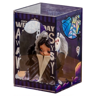 KGBOX 适用于泡泡玛特SKULLPANDA星期三系列搪胶单宠亚克力展示盒