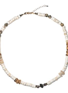 红线松石天然贝壳串珠颈链