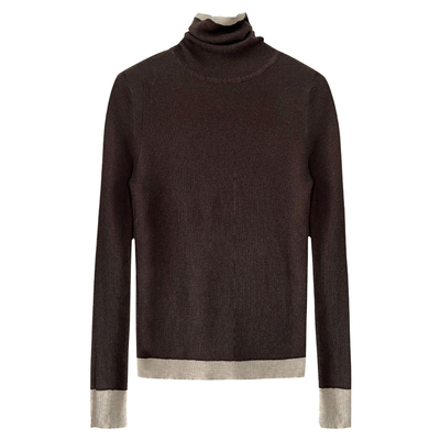 高级感气质高领打底针织衫女