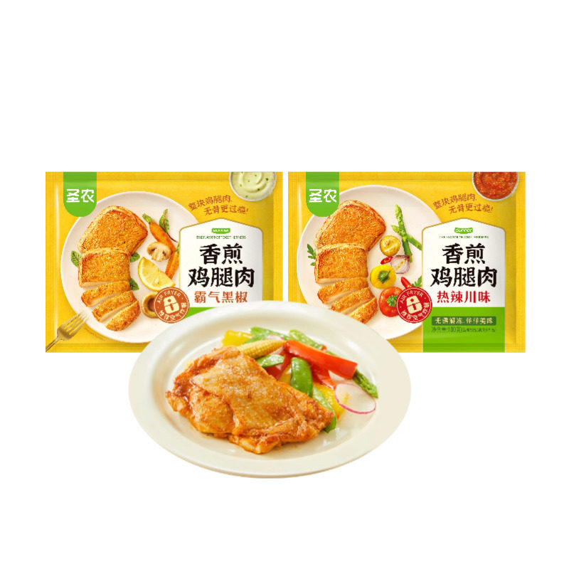 圣农香煎鸡腿肉黑椒味25片
