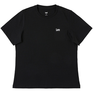 Lee商场同款26春夏新品圆领刺绣Logo轻薄女短袖T恤潮LWT012538211
