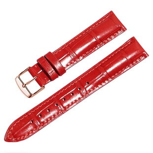 女款真皮手表带适配卡西欧格雅卡梭DW飞亚达铁达时美度蝴蝶扣表链