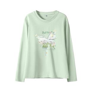 真维斯纯棉长袖t恤女2026新款春秋季宽松休闲正肩打底衫早秋上衣