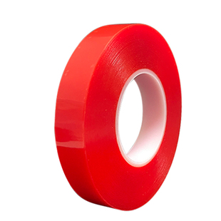 1mm2mm宽红膜超薄PET透明双面胶带 防水高粘手机屏幕液晶屏触摸屏