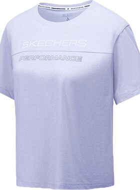 SKECHERS斯凯奇女子运动休闲短袖T恤P225W215-00FW