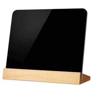 价格展示牌可擦写备忘提示板手写板亚克力桌牌台签小黑板摆摊面包店烘焙店标价签实木底座菜单价目表标价签架