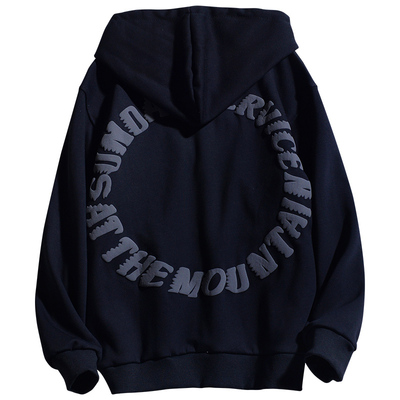 连帽卫衣男秋冬美式高街加绒加厚