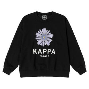 Kappa卡帕套头衫2026春季新款女士运动卫衣休闲印花长袖圆领外套