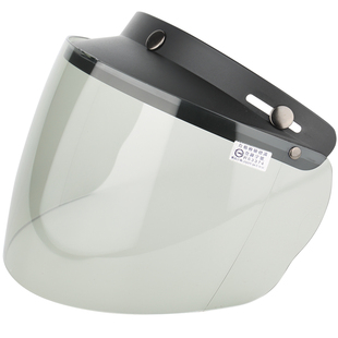 台湾制造 大号镜片复古头盔原装防晒镜片三扣式镜片护目镜风镜