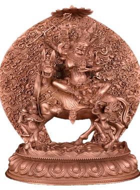 吉祥天母护法纯铜藏传佛像摆件