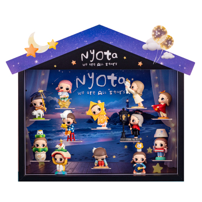 适用POPMART泡泡玛特Nyota你我皆星辰盲盒手办桌面壁挂展示盒礼品