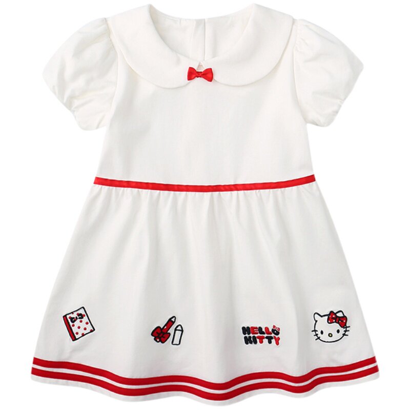 hellokitty童装女童棉飞袖翻领